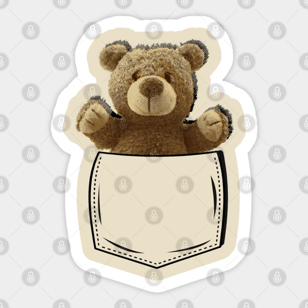 Pocket Bear Sticker by ArtDiggs